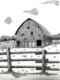 'Stones' Handcrafted Pen and Ink Art Print