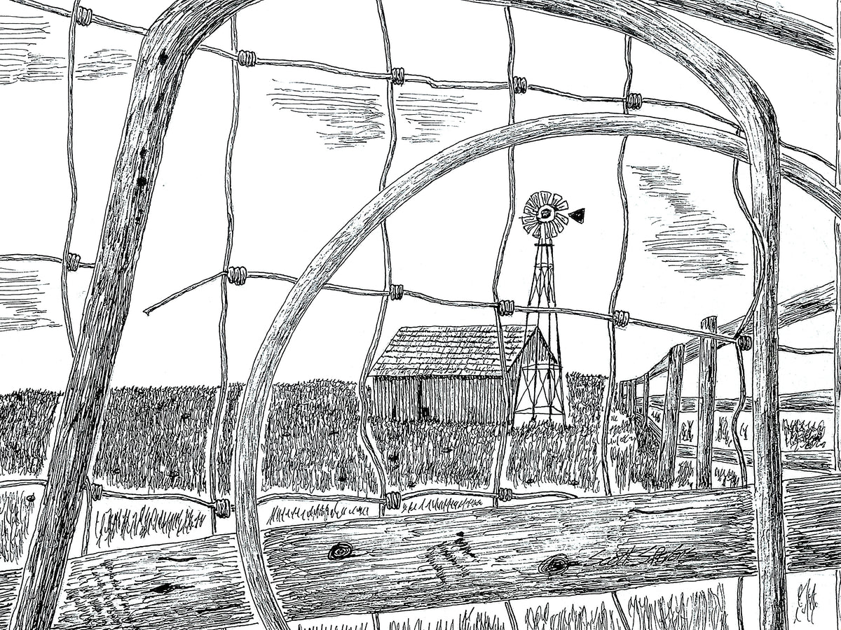 'The View Within' Handcrafted Pen and Ink Art Print
