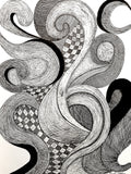 'Smoke of the Fire' Handcrafted Pen and Ink Art Print